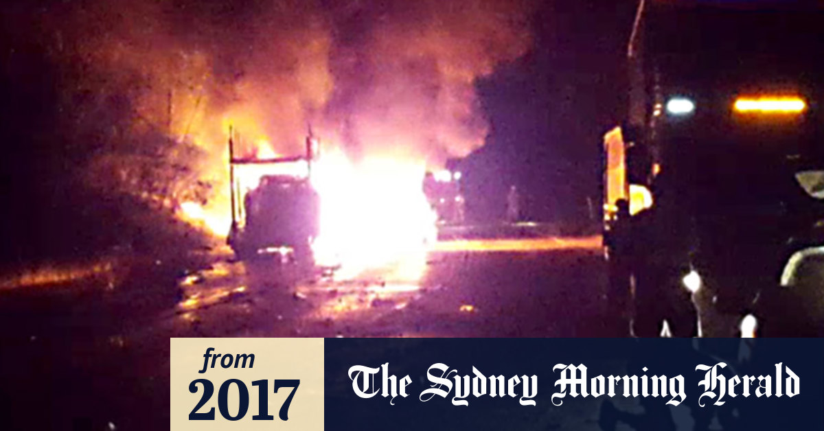 Video: Two dead after fiery truck crash